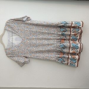 Floral Tier Dress Tunic Top  Women's Size Medium Unbranded